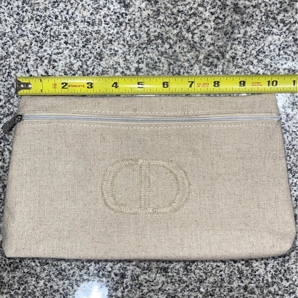💄 NEW 〰️ DIOR Linen TROUSSE Pouch - Picture 8 of 10